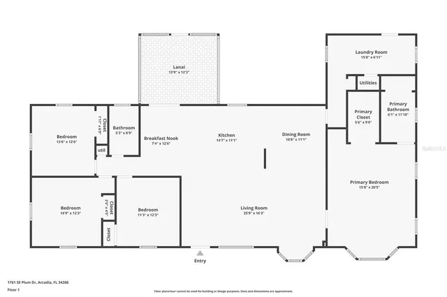 $279,999 | 1761 Southeast Plum Drive, Arcadia, FL 34266