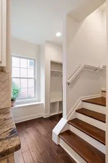 a view of backyard with green space