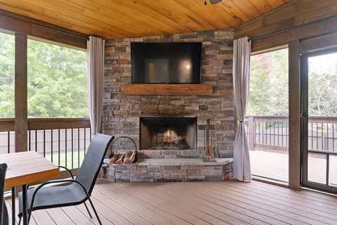 a aerial view of a house