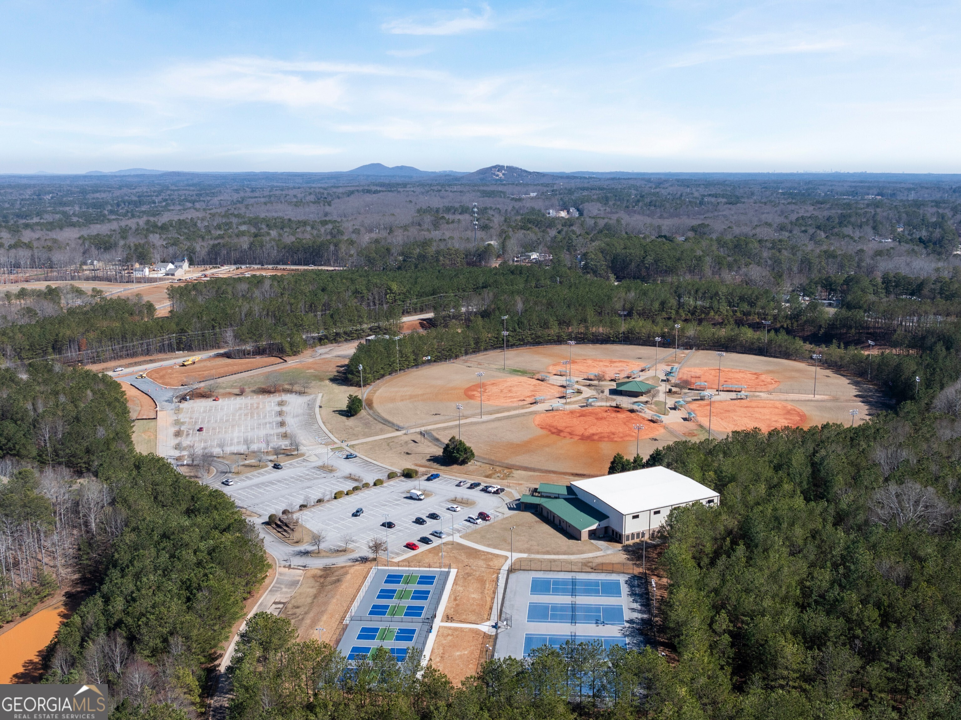 156 Hampton Drive Dallas, GA 30132 - Photo 76 of 81 an aerial view of residential houses with outdoor space