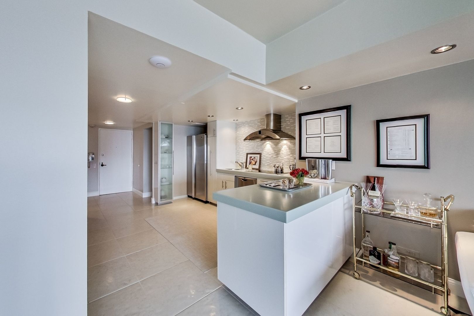 175 East Delaware Place, Unit 5819 Chicago, IL 60611 - Photo 6 of 22 a view of living room kitchen with furniture and a window