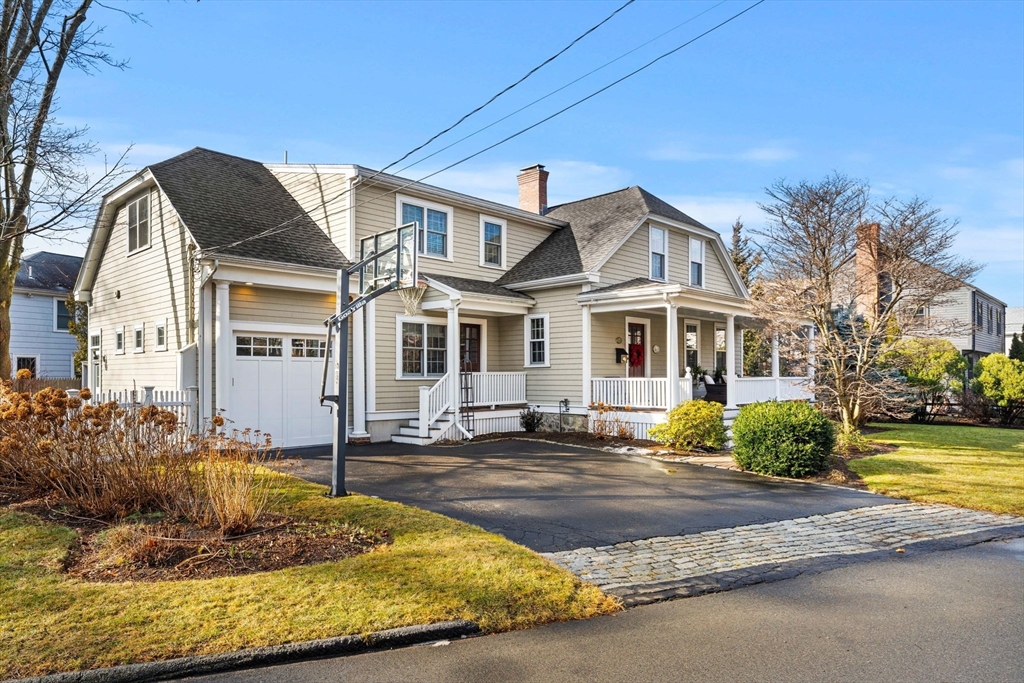 23 Wyman Road Marblehead, MA 01945 - Photo 3 of 42 a front view of a house with a yard