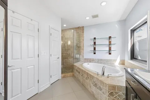 a view of a backyard with a garden