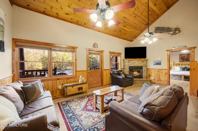 a view of a living room