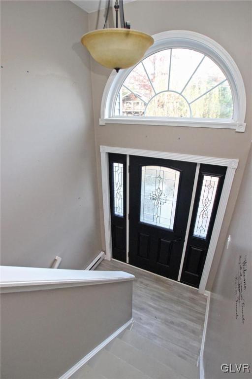 160 Spruce Drive Dingmans Ferry, PA 18328 - Photo 2 of 40 a view of room with window and stairs