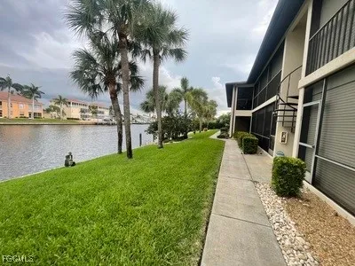 a view of a backyard with a garden