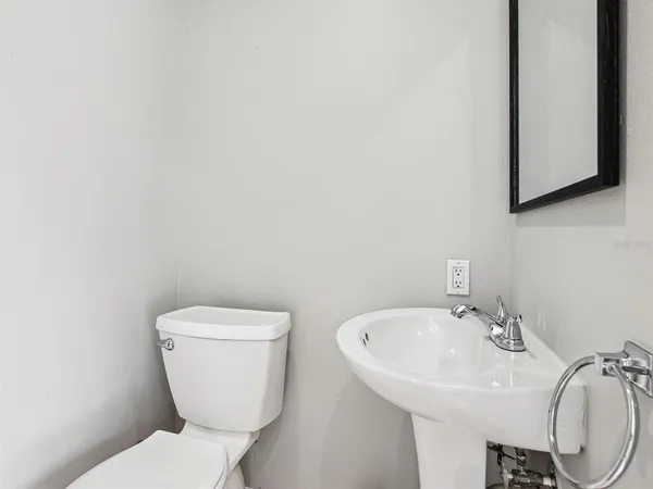 a lake view with boat and palm trees