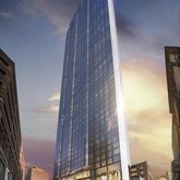 a view of a tall building