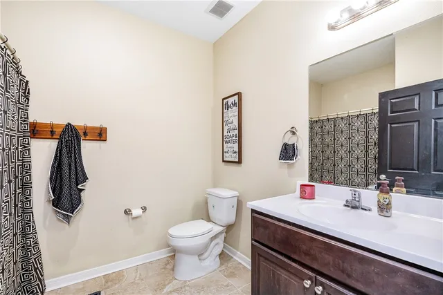 a view of a brick building