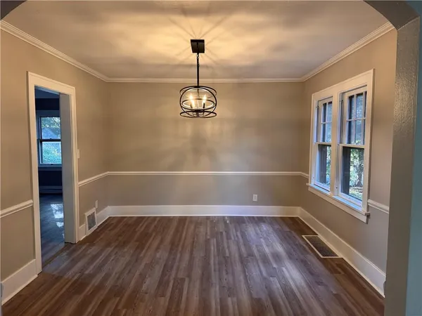 a view of wooden floor in a room