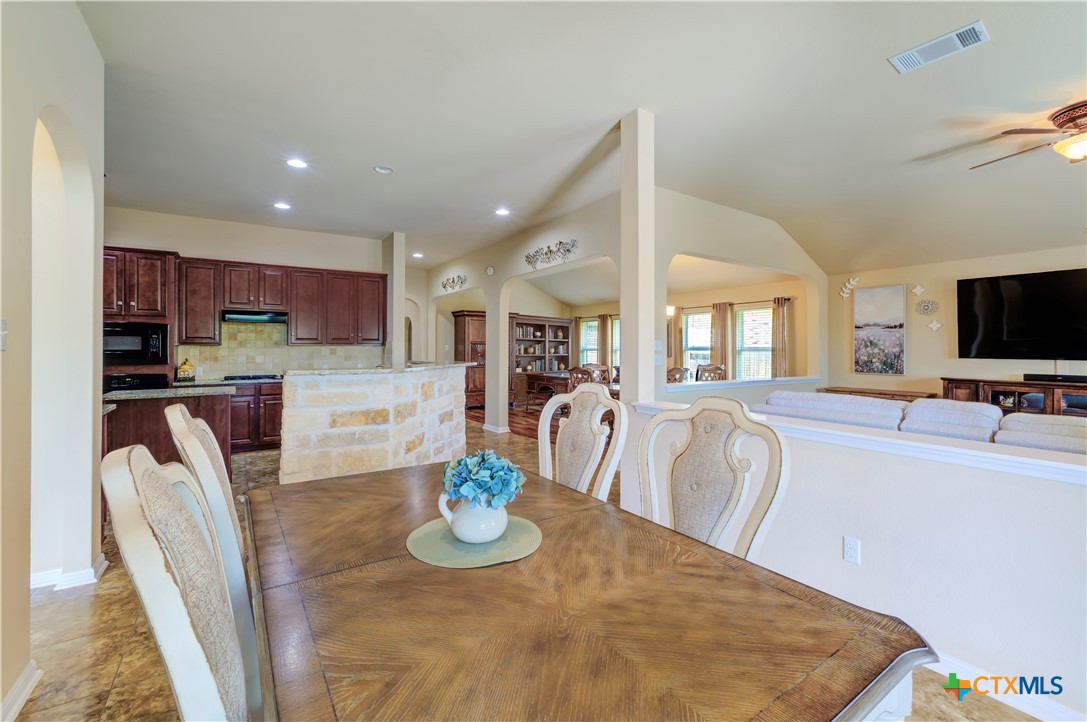 20525 Jackies Ranch Boulevard Pflugerville, TX 78660 - Photo 9 of 30 Dining space with recessed lighting, and high ceiling