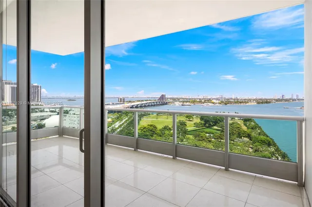 a view of an outdoor space with a balcony