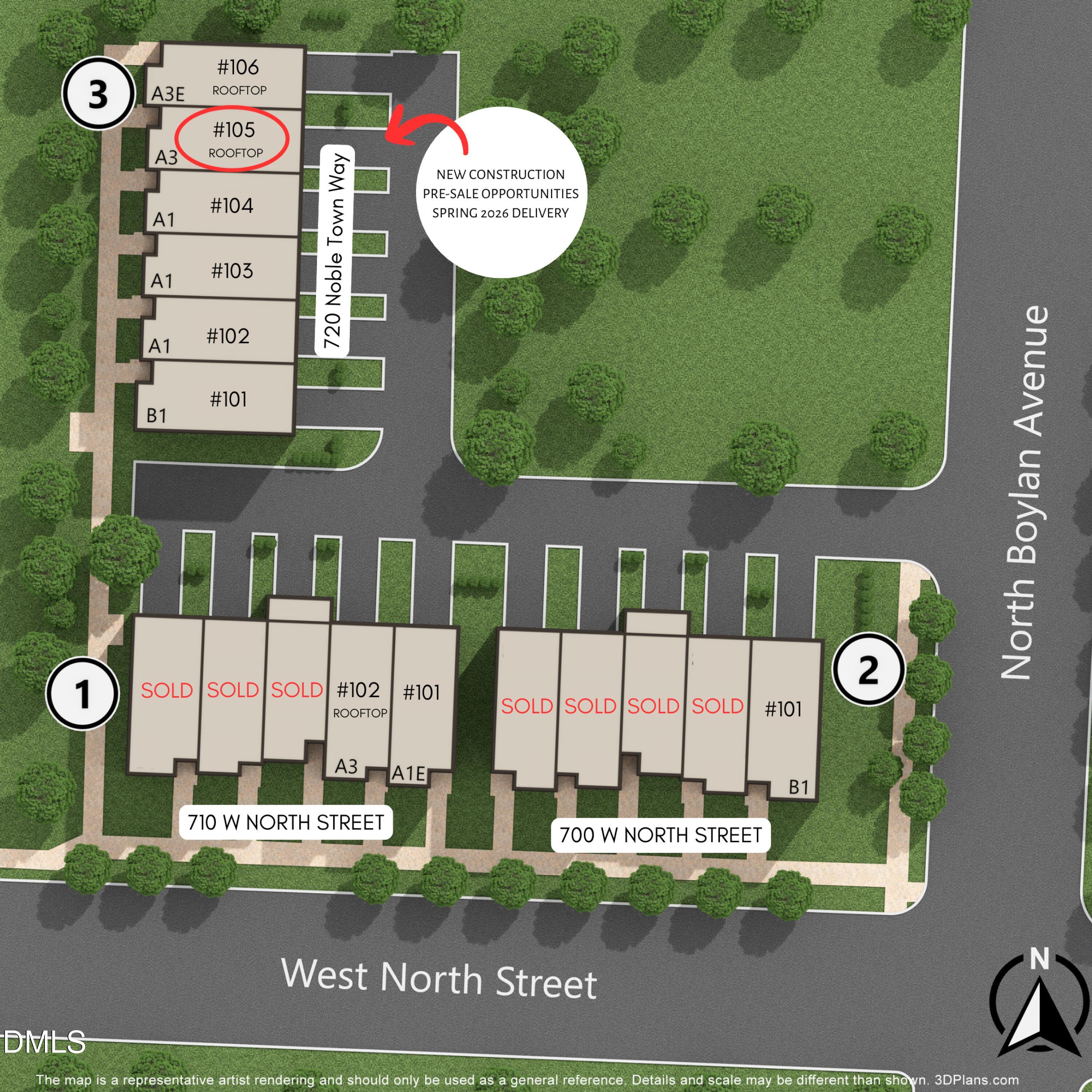 720 Noble Town Way, Unit 105 Raleigh, NC 27603 - Photo 2 of 35 a view of a sign board