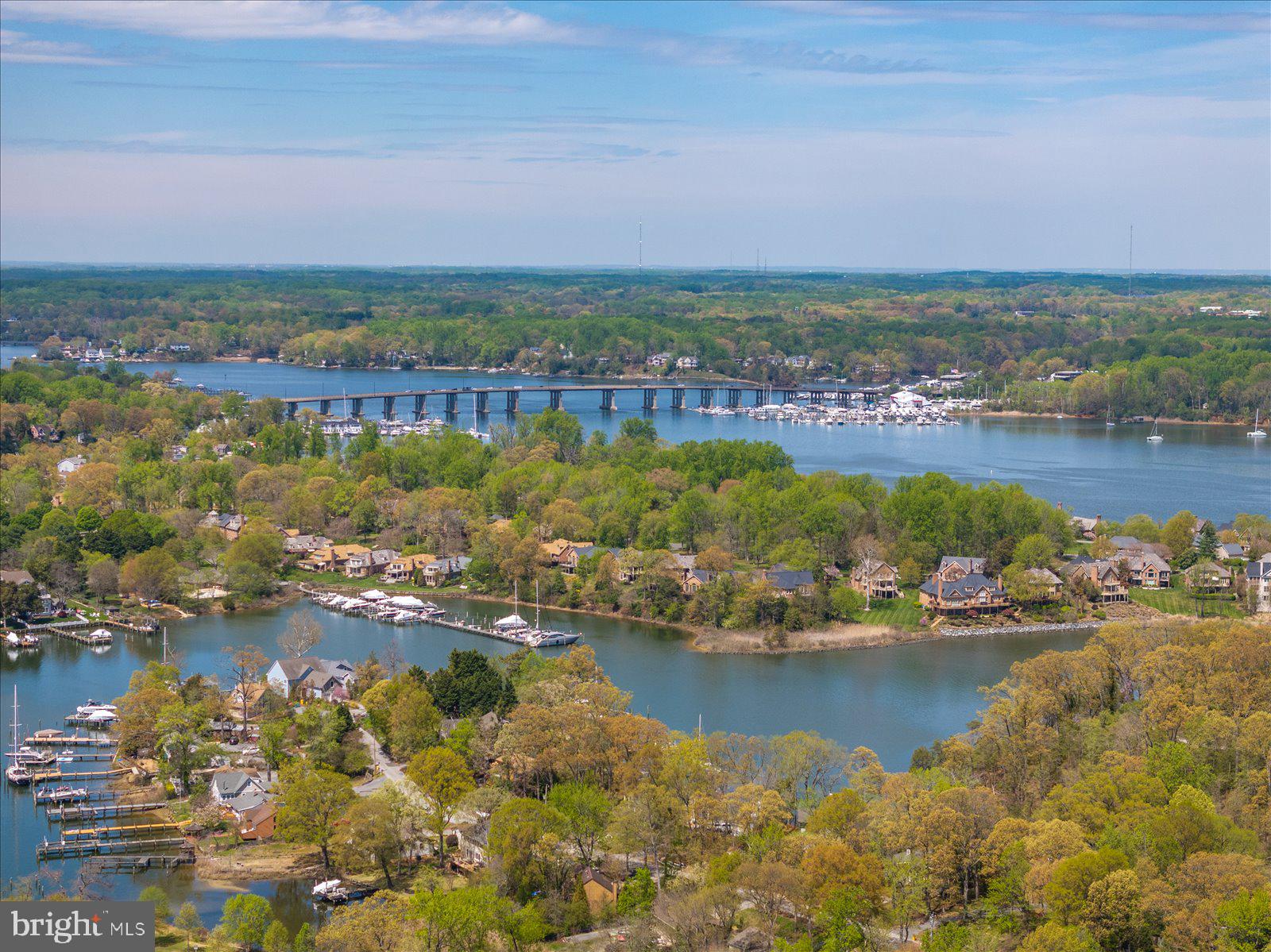813 Shore Drive Edgewater, MD 21037 - Photo 60 of 64 an aerial view of a houses with a lake view