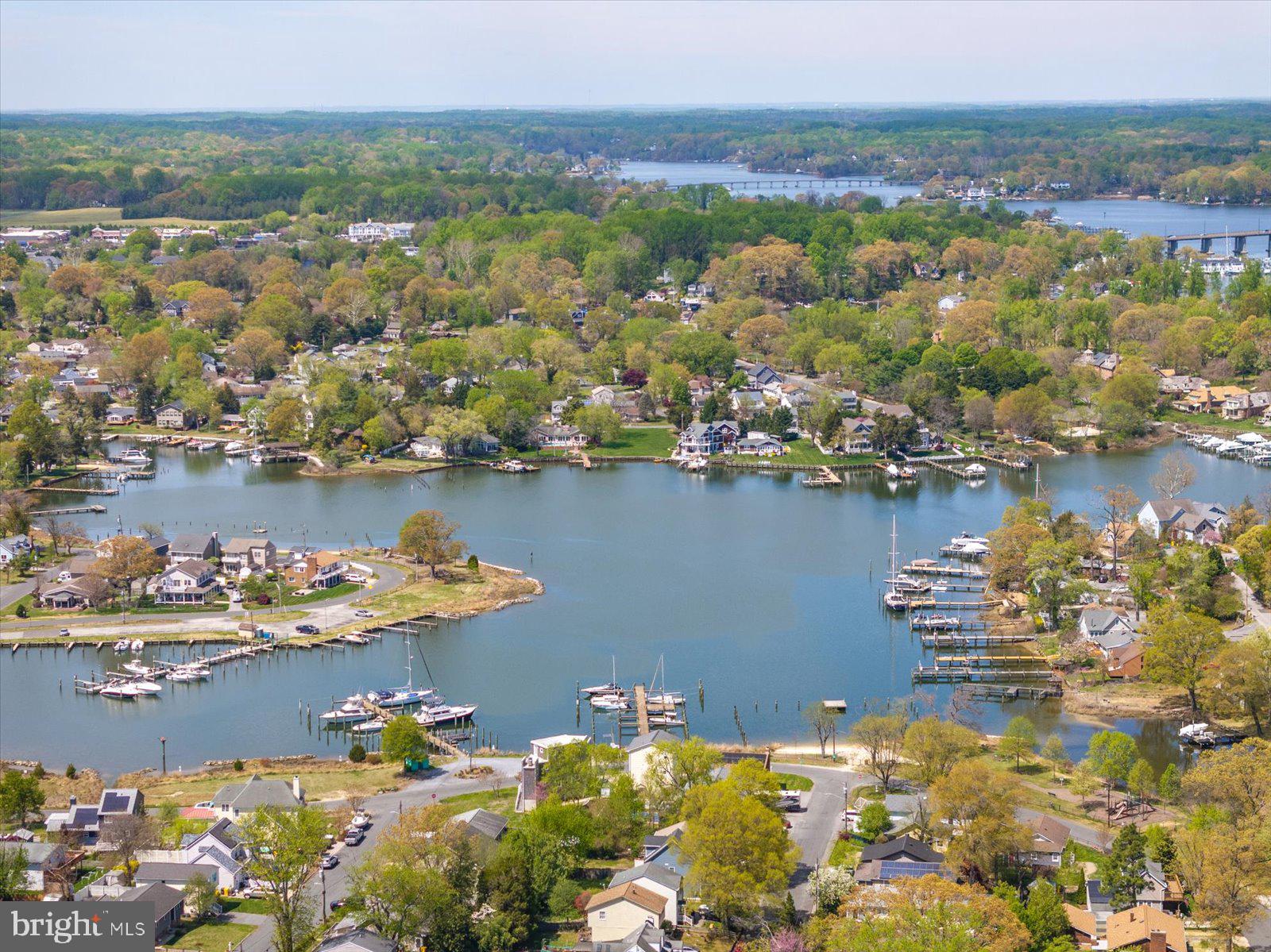 813 Shore Drive Edgewater, MD 21037 - Photo 61 of 64 an aerial view of a houses with ocean view