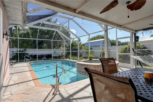 a view of outdoor space with seating area