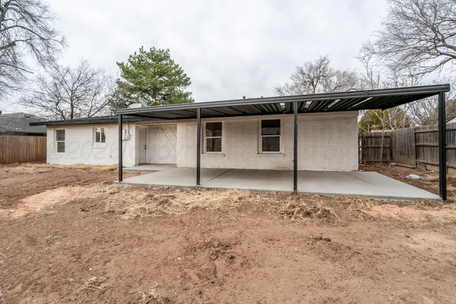 a backyard of a house