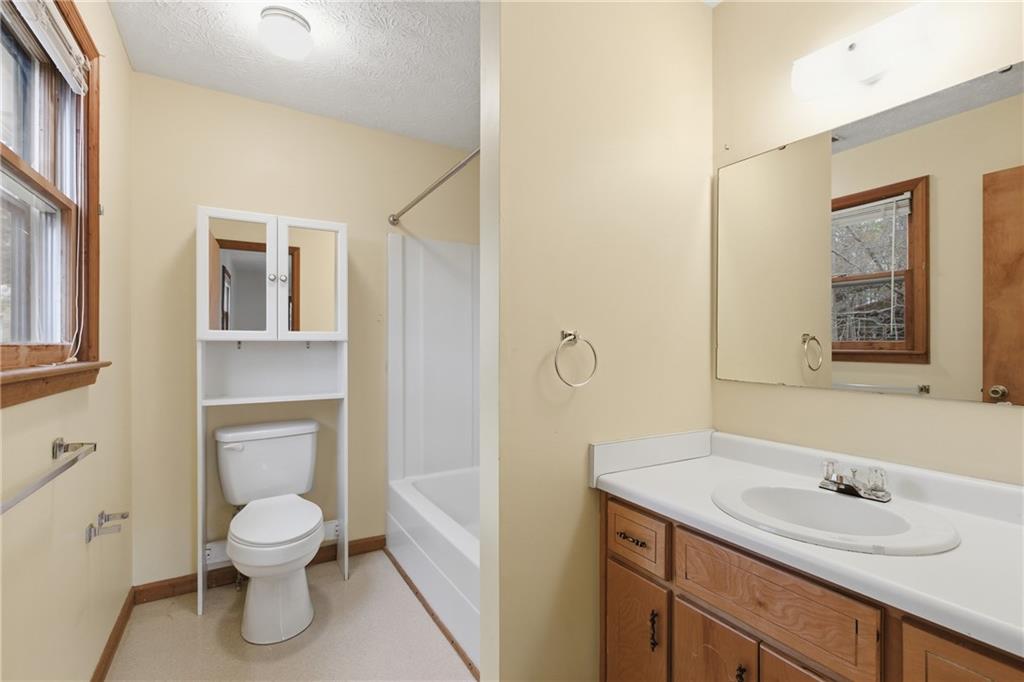 143 Copperhead Road Cornelia, GA 30531 - Photo 16 of 56 a bathroom with a toilet sink a mirror and shower