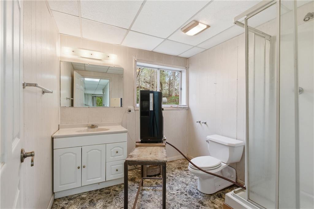 143 Copperhead Road Cornelia, GA 30531 - Photo 37 of 56 a bathroom with a toilet a sink and mirror