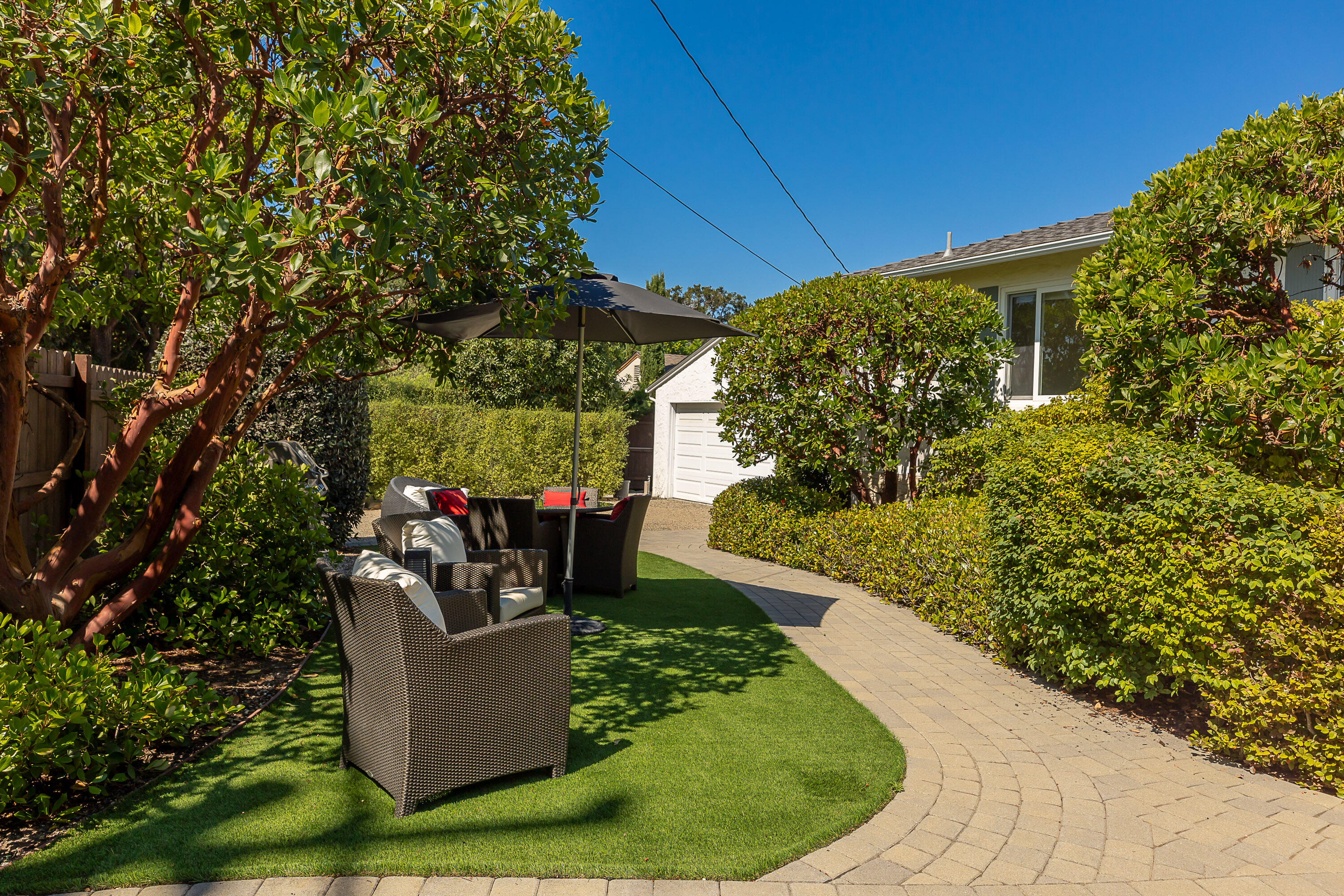 2166 East Valley Road Montecito, CA 93108 - Photo 20 of 30 a view of a couches in the patio