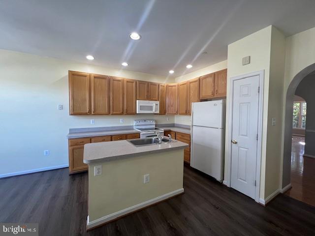 2622 Mill Race Road Frederick, MD 21701 - Photo 6 of 23 a kitchen with stainless steel appliances granite countertop a refrigerator a sink dishwasher a stove and a microwave oven on the wooden floor