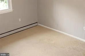 an empty room with a window