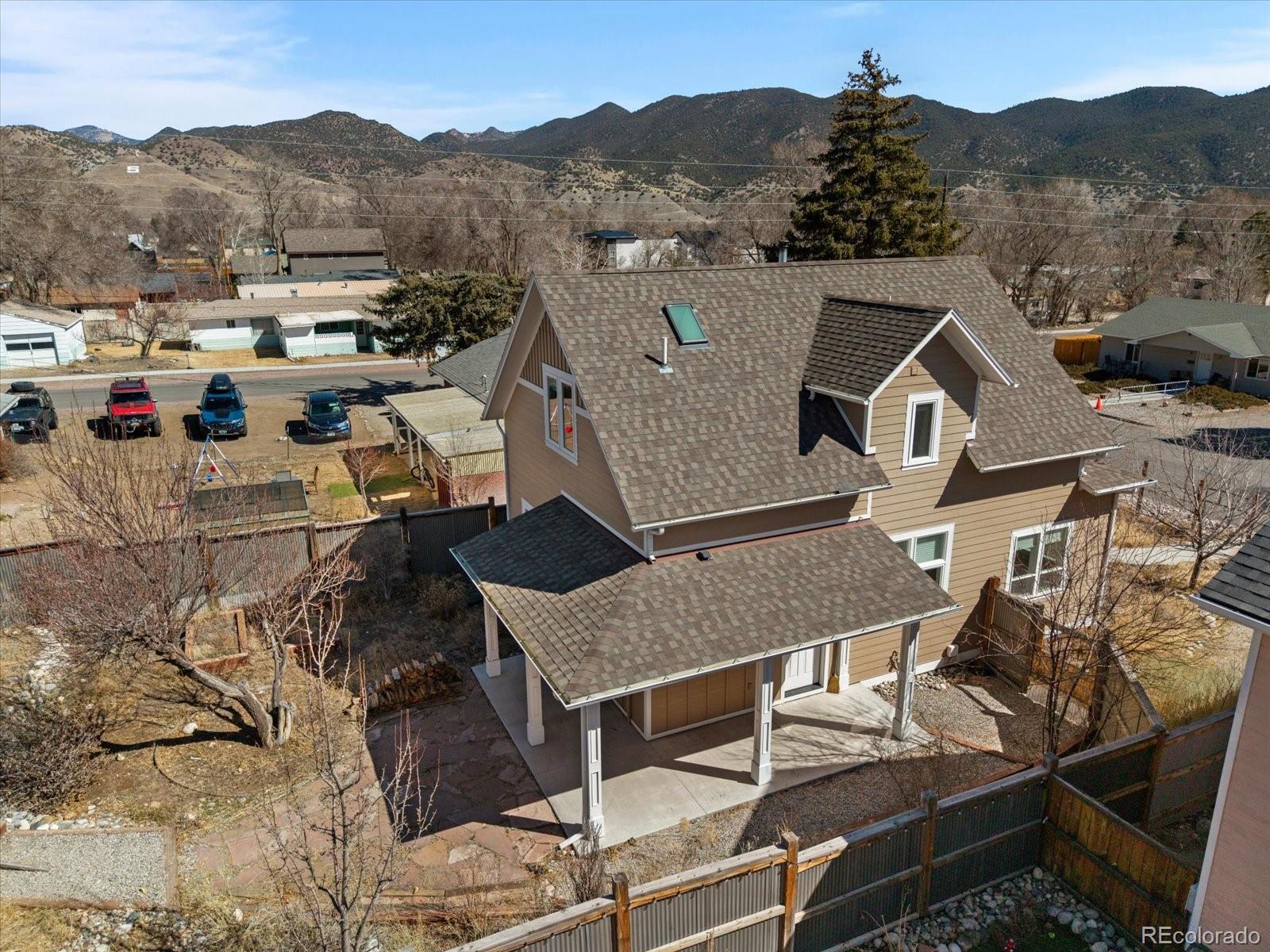 1208 E Street Salida, CO 81201 - Photo 36 of 50 an aerial view of a house with a mountain