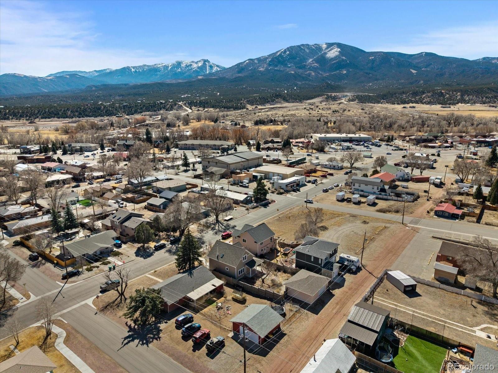 1208 E Street Salida, CO 81201 - Photo 46 of 50 an aerial view of residential house with parking and trees
