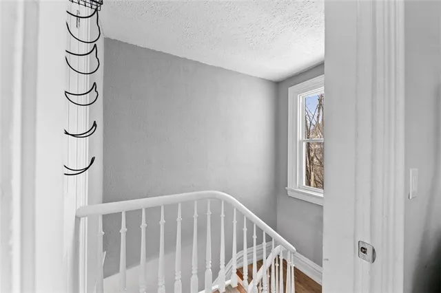 a view of a hallway with window