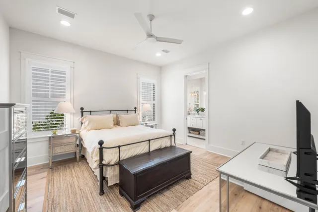a bathroom with a shower and toilet