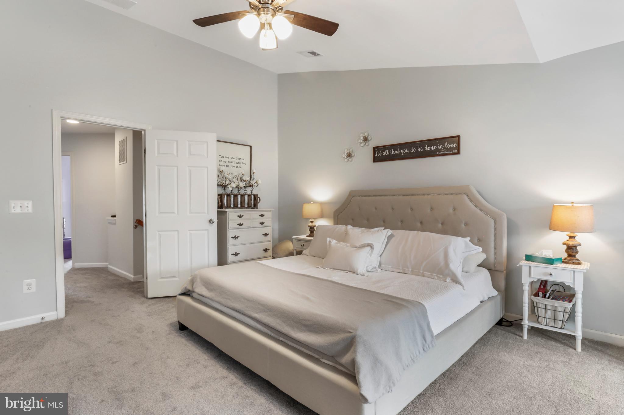 25286 Gothic Square Chantilly, VA 20152 - Photo 21 of 32 ~ Majestic Vaulted Ceilings in Master Bedroom ~