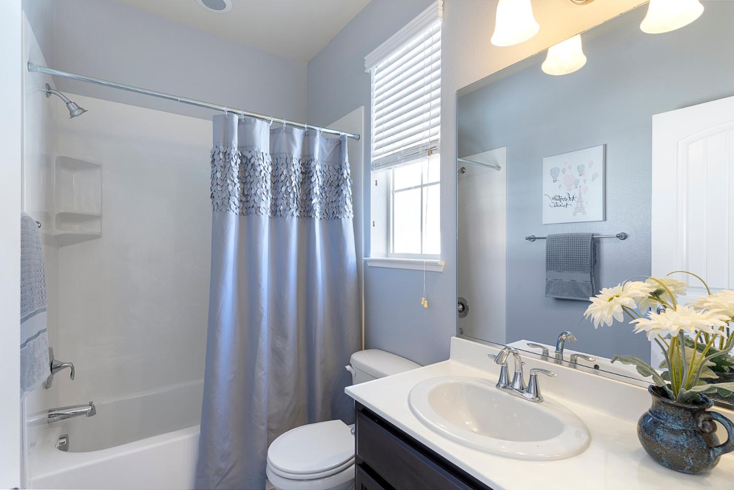 407 Topaz Terrace Sunnyvale, CA 94089 - Photo 29 of 33 a bathroom with a sink toilet and shower