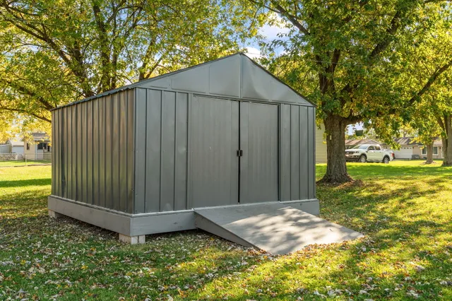 a backyard of a house