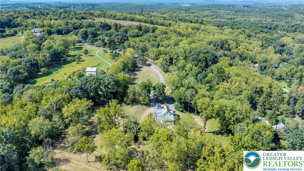 384 Henry Road Nazareth, PA 18064 - Photo 5 of 54 Mature woodlands embrace the secluded hillside acreage surrounding this historic country home.