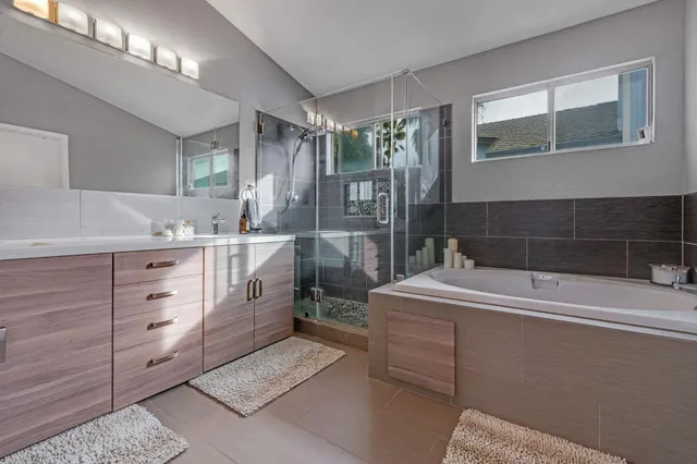 a room with a cabinets and a sink