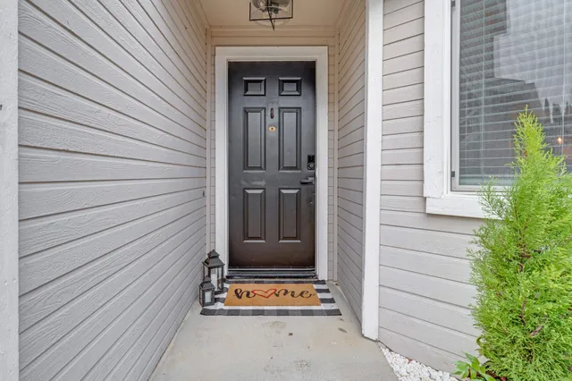 a view of a door of the house