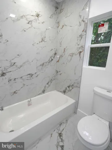 a bathroom with a toilet and a bathtub