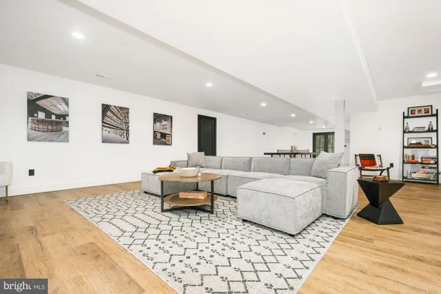 a living room with furniture and a couch