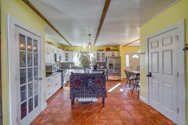 a outdoor space with chairs