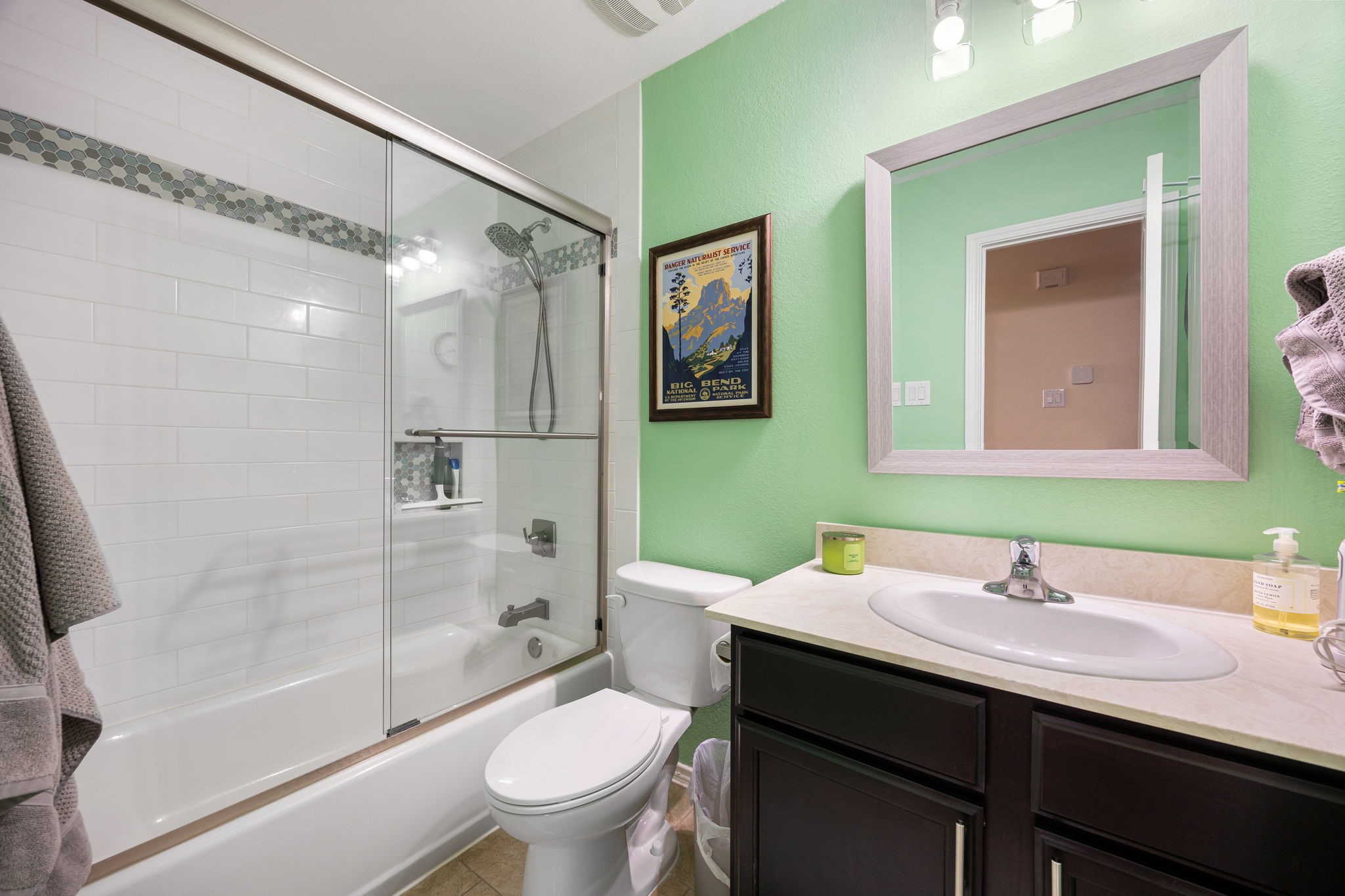 2627 Ski Lodge Drive Spring, TX 77373 - Photo 17 of 30 a bathroom with a sink toilet tub and shower