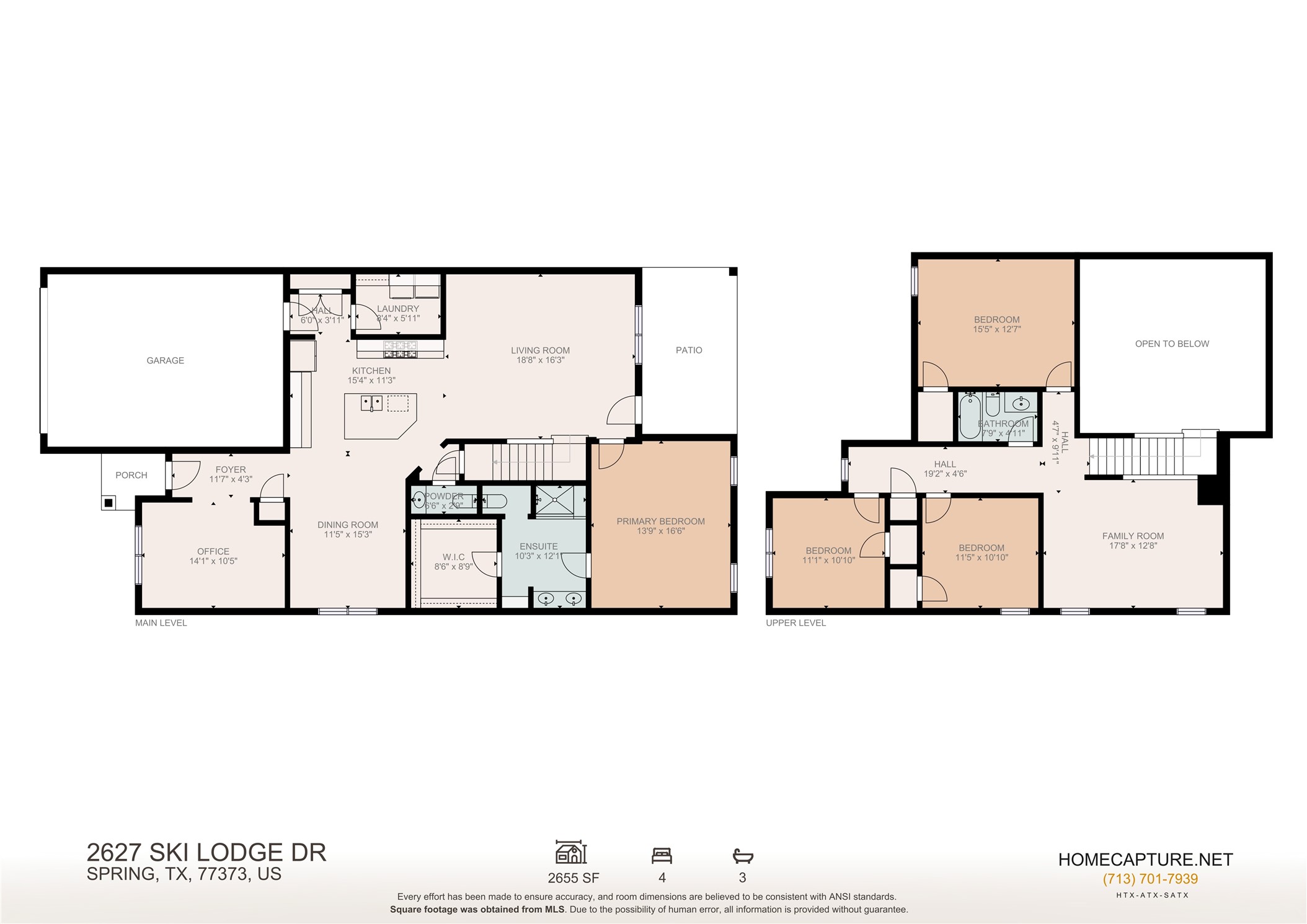 2627 Ski Lodge Drive Spring, TX 77373 - Photo 30 of 30 a picture of floor plan