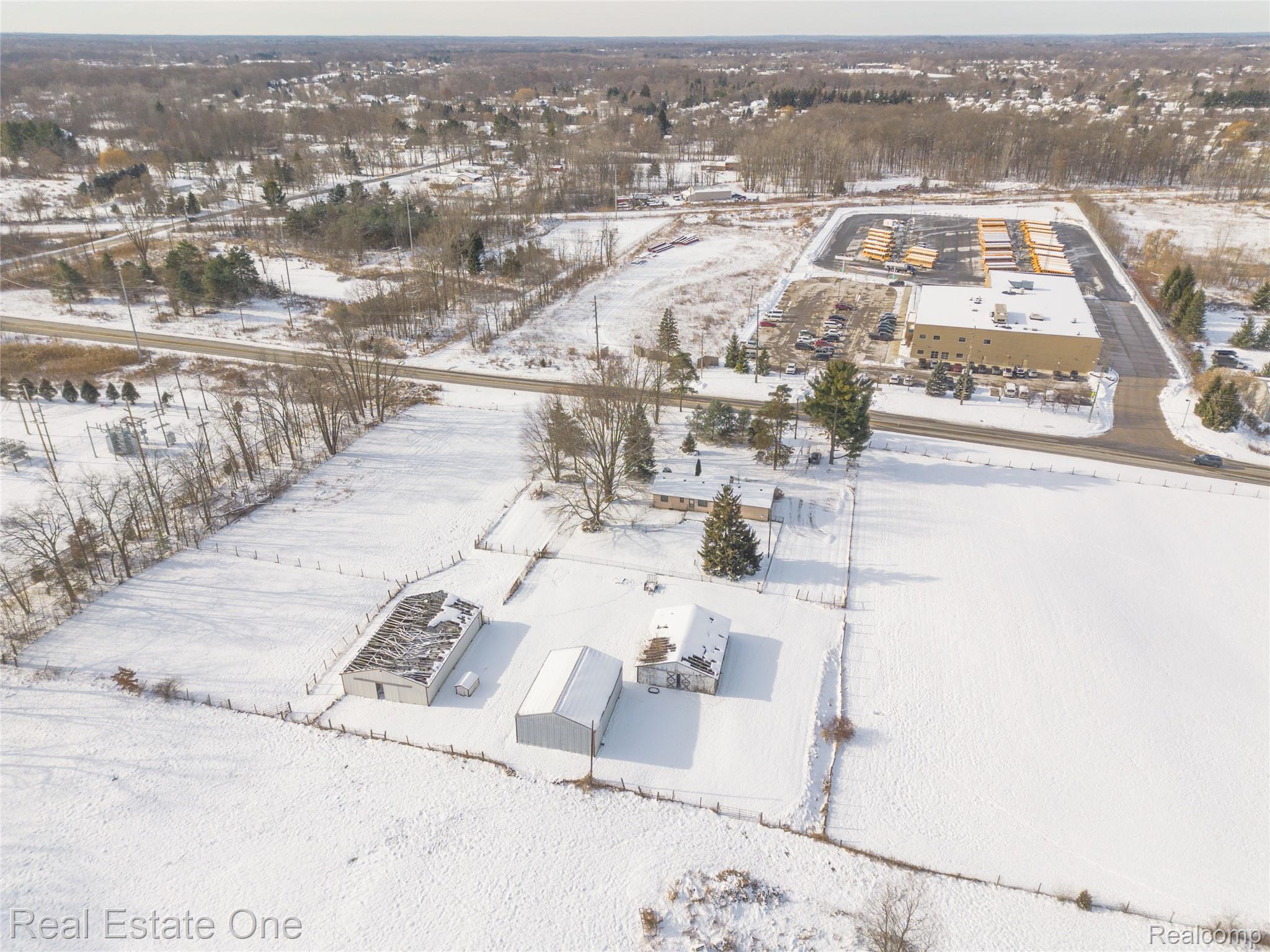 22700 Griswold Road South Lyon, MI 48178 - Photo 18 of 51 View of snowy aerial view