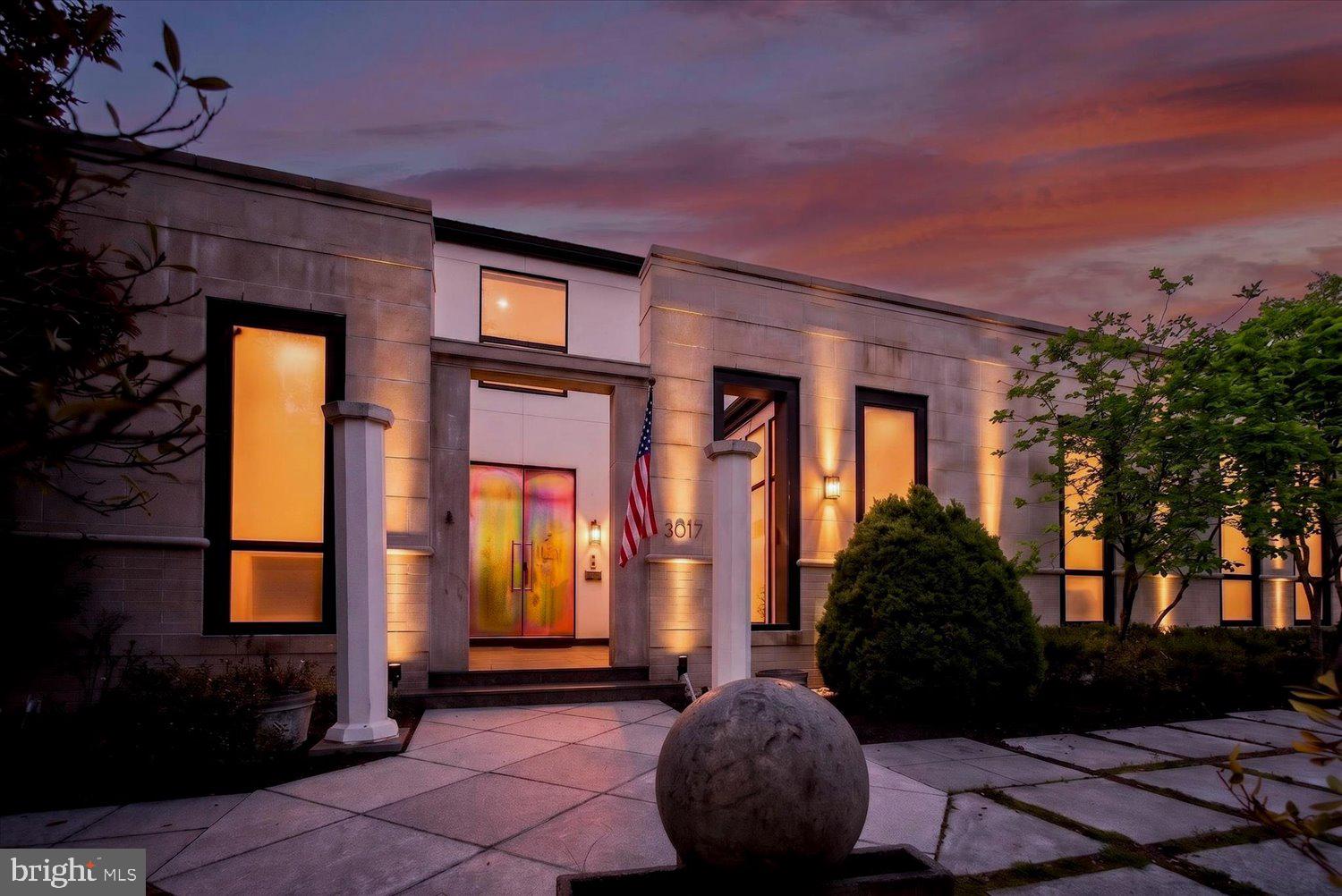 3017 Gates Road Northwest Washington, DC 20008 - Photo 94 of 95 Modern elegance at twilight's glow.