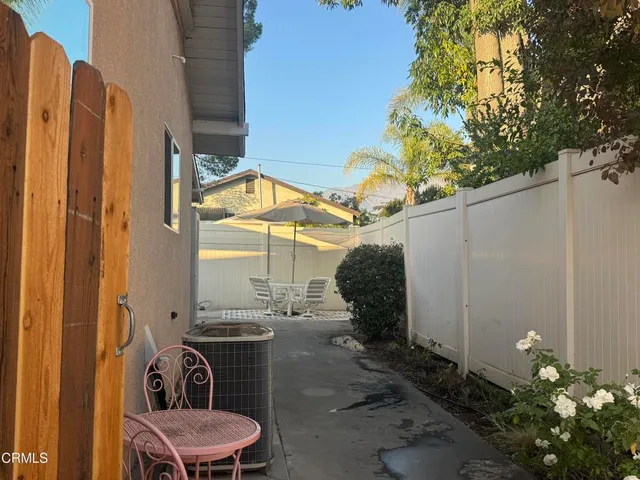 a view of outdoor space with seating area