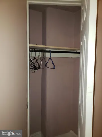 a close view of a closet