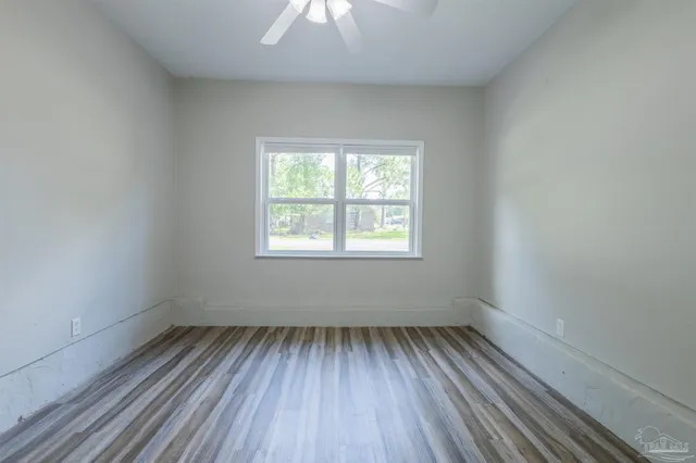 an empty room with a window
