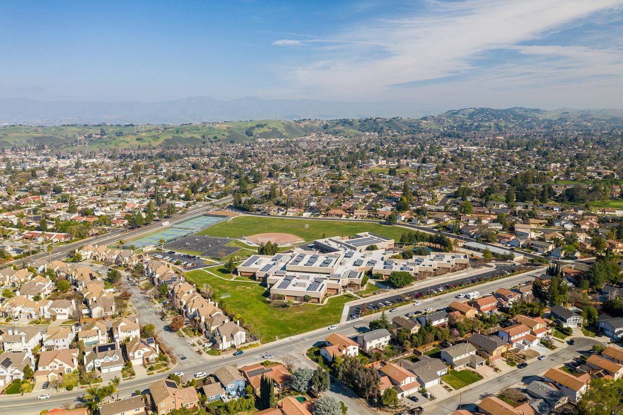 6586 Broadacres Drive San Jose, CA 95120 - Photo 34 of 37 an aerial view of a city with lots of residential buildings