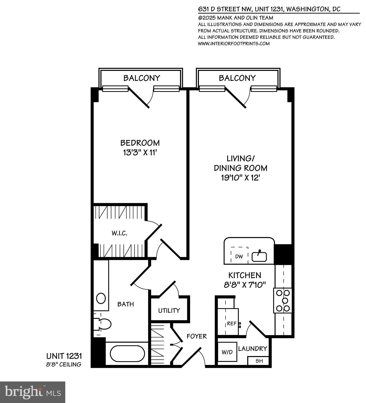 631 D Street Northwest, Unit 1231 Washington, DC 20004 - Photo 34 of 34 a picture of a floor plan