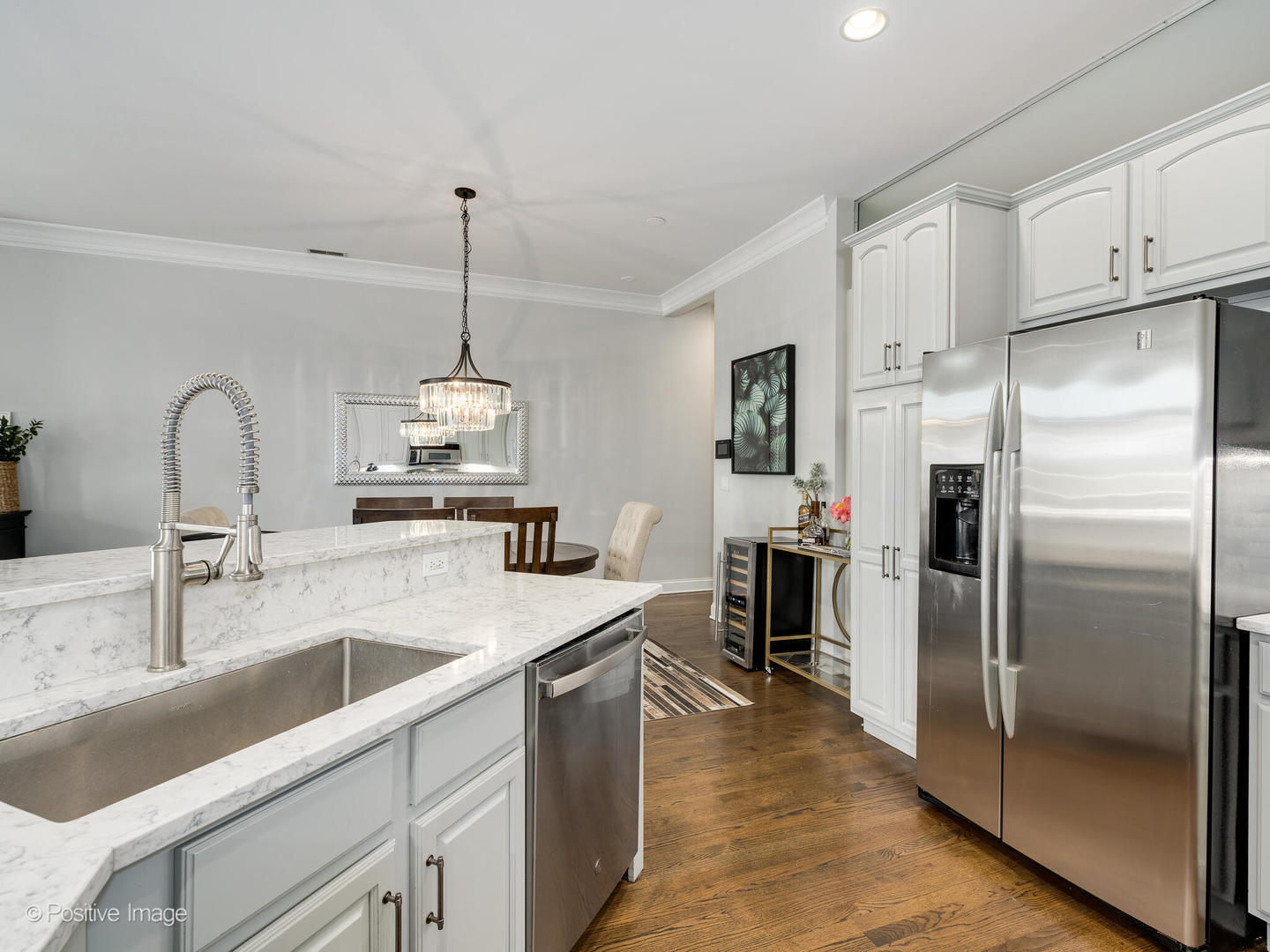 2030 North Halsted Street, Unit 2N Chicago, IL 60614 - Photo 17 of 26 a kitchen with a refrigerator and a sink