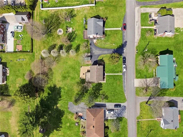 an aerial view of multiple house